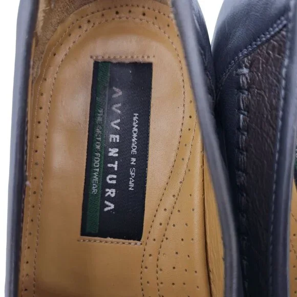 Avventura Exotic Gray Grey Ostrich Leather Dress Shoes Men Size 9.5M Moc Loafers - Picture 11 of 12